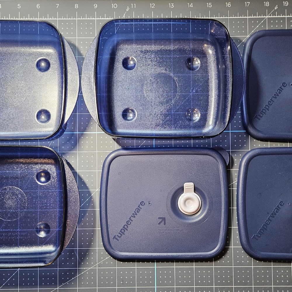 Tupperware Blue Food Storage Set Of 3